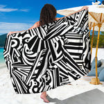 Abstract Dazzle Pattern Print Beach Sarong Wrap