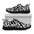 Abstract Dazzle Pattern Print Black Running Shoes