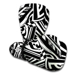 Abstract Dazzle Pattern Print Boxing Gloves