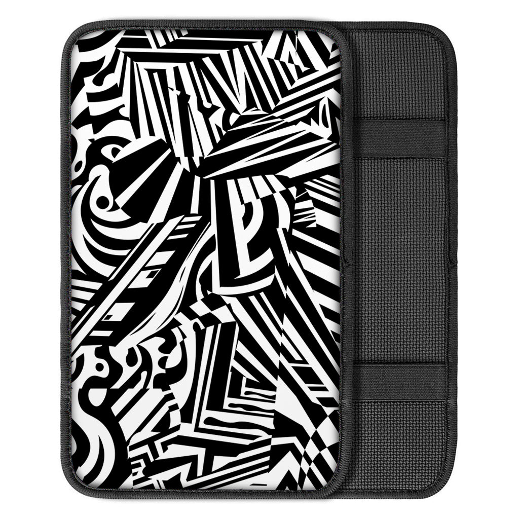 Abstract Dazzle Pattern Print Car Center Console Cover