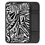 Abstract Dazzle Pattern Print Car Center Console Cover