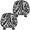 Abstract Dazzle Pattern Print Car Headrest Covers