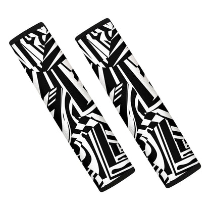 Abstract Dazzle Pattern Print Car Seat Belt Covers