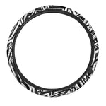 Abstract Dazzle Pattern Print Car Steering Wheel Cover