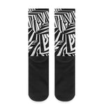 Abstract Dazzle Pattern Print Crew Socks