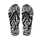 Abstract Dazzle Pattern Print Flip Flops
