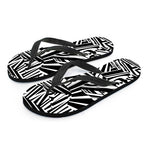 Abstract Dazzle Pattern Print Flip Flops