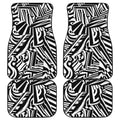 Abstract Dazzle Pattern Print Front and Back Car Floor Mats