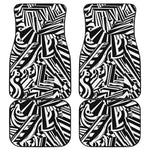 Abstract Dazzle Pattern Print Front and Back Car Floor Mats