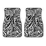 Abstract Dazzle Pattern Print Front Car Floor Mats