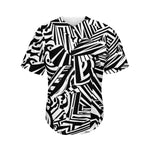 Abstract Dazzle Pattern Print Men's Baseball Jersey