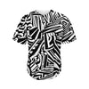 Abstract Dazzle Pattern Print Men's Baseball Jersey