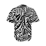 Abstract Dazzle Pattern Print Men's Baseball Jersey