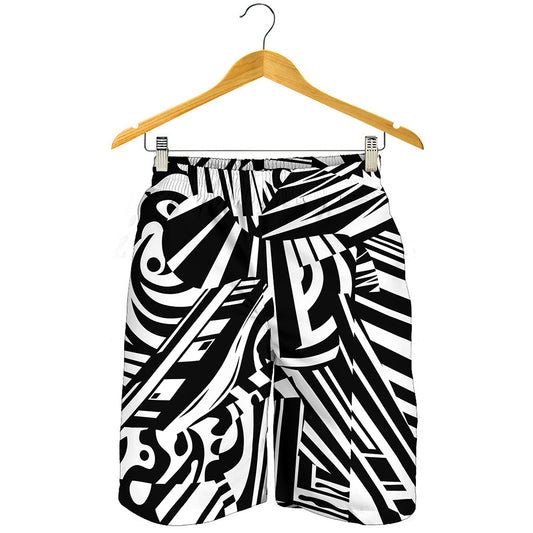 Abstract Dazzle Pattern Print Men's Shorts
