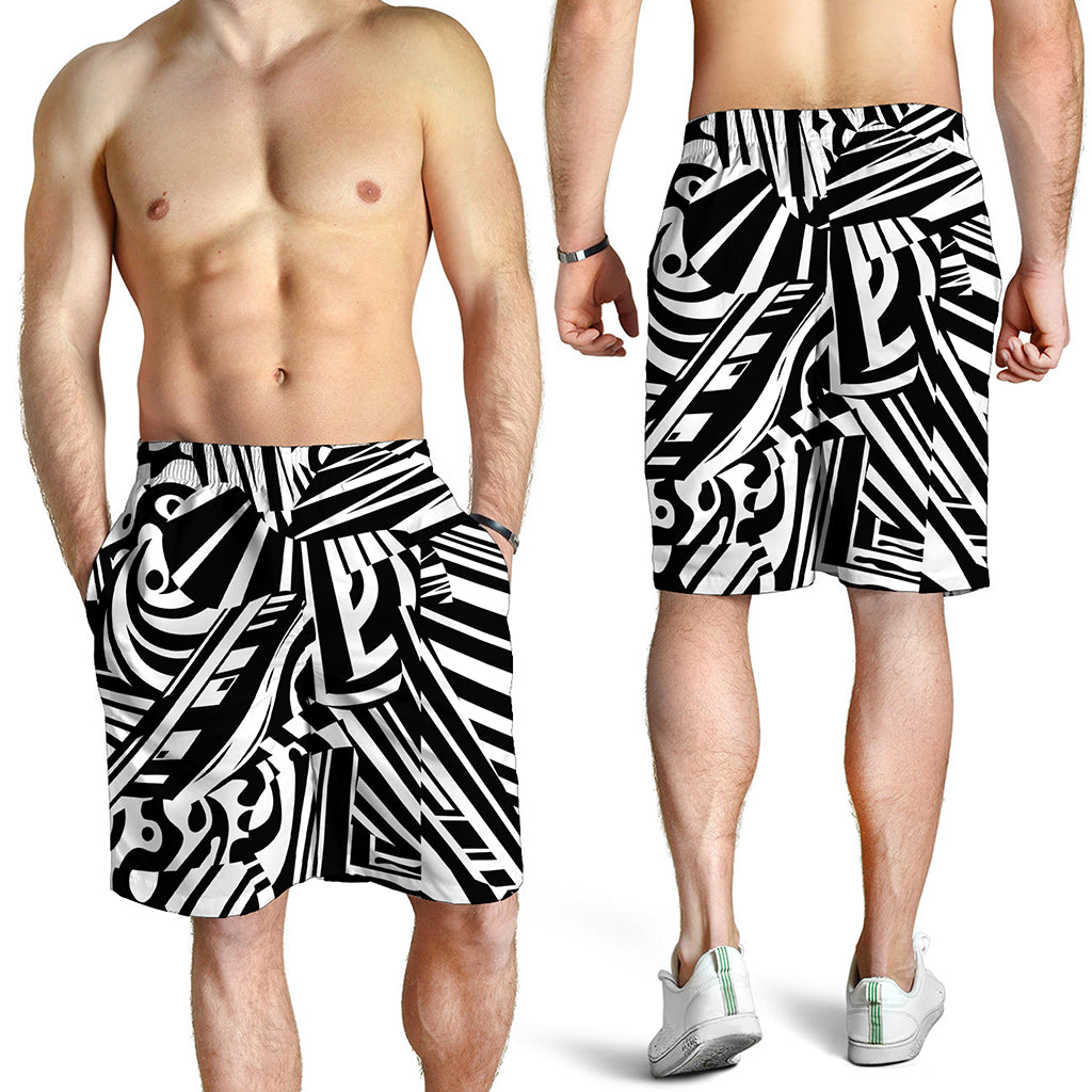Abstract Dazzle Pattern Print Men's Shorts