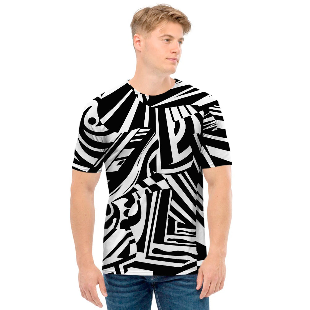 Abstract Dazzle Pattern Print Men's T-Shirt