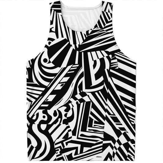 Abstract Dazzle Pattern Print Men's Tank Top