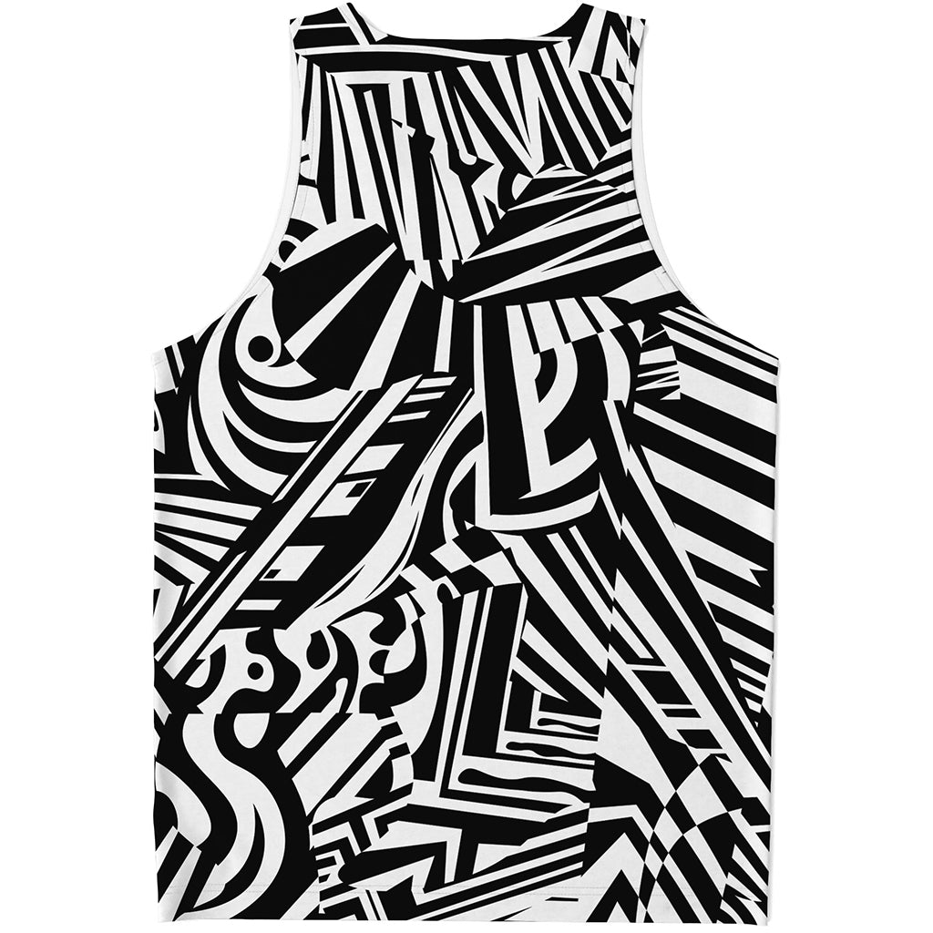 Abstract Dazzle Pattern Print Men's Tank Top