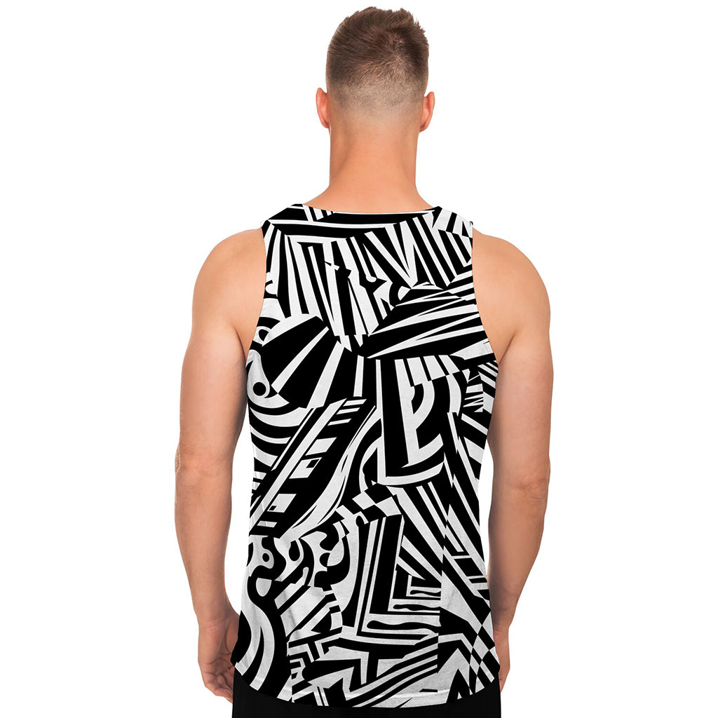 Abstract Dazzle Pattern Print Men's Tank Top