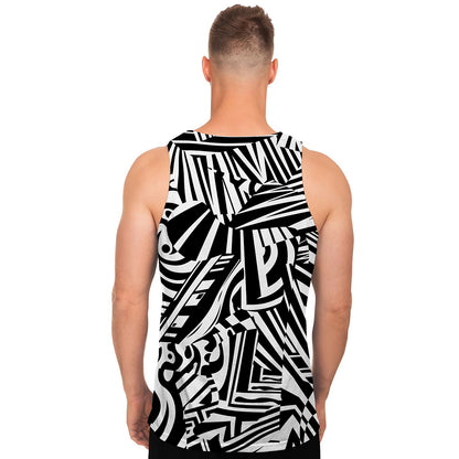 Abstract Dazzle Pattern Print Men's Tank Top
