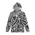 Abstract Dazzle Pattern Print Pullover Hoodie