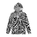 Abstract Dazzle Pattern Print Pullover Hoodie