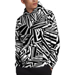 Abstract Dazzle Pattern Print Pullover Hoodie