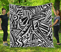 Abstract Dazzle Pattern Print Quilt