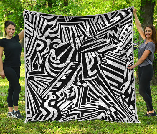 Abstract Dazzle Pattern Print Quilt
