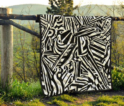 Abstract Dazzle Pattern Print Quilt