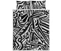 Abstract Dazzle Pattern Print Quilt Bed Set