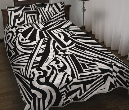 Abstract Dazzle Pattern Print Quilt Bed Set