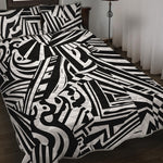 Abstract Dazzle Pattern Print Quilt Bed Set