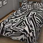 Abstract Dazzle Pattern Print Quilt Bed Set