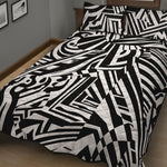 Abstract Dazzle Pattern Print Quilt Bed Set