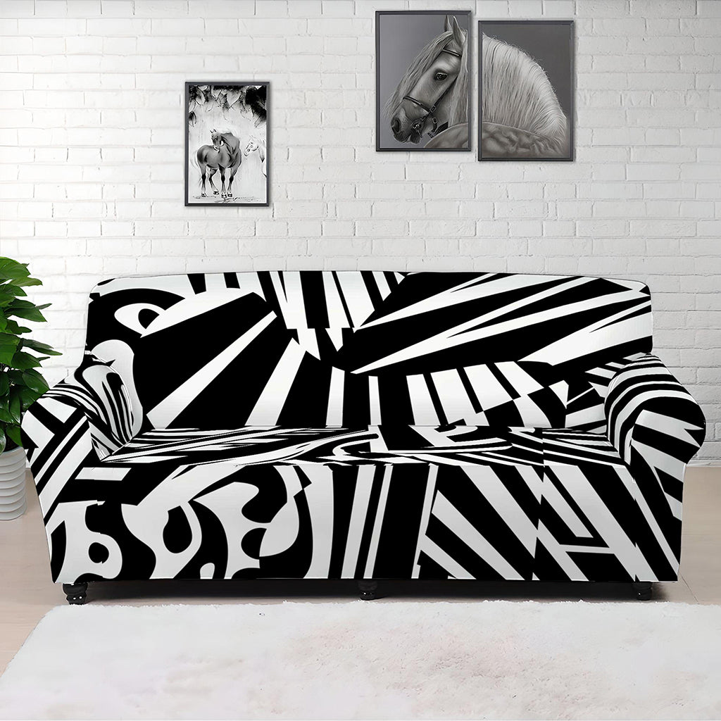 Abstract Dazzle Pattern Print Sofa Cover