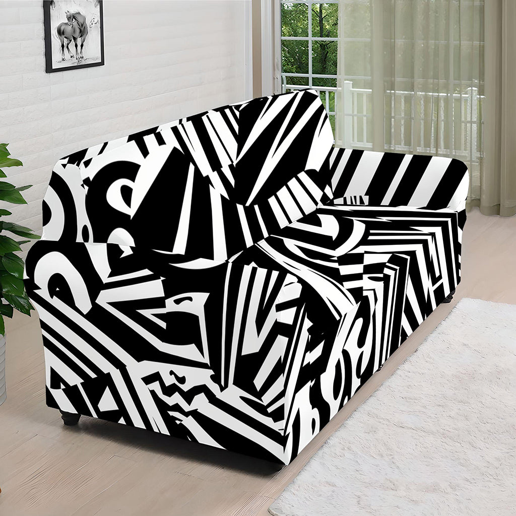 Abstract Dazzle Pattern Print Sofa Cover