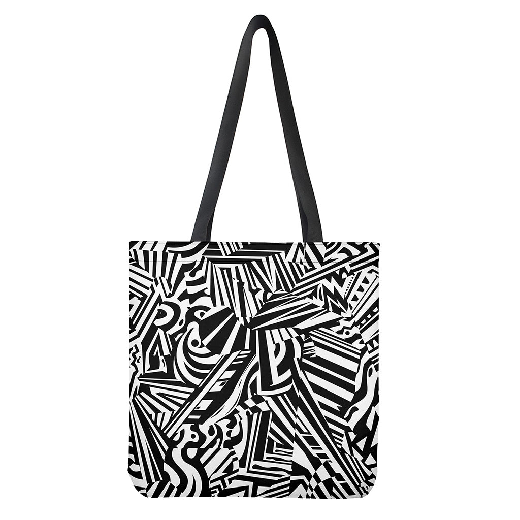 Abstract Dazzle Pattern Print Tote Bag