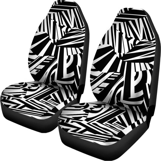 Abstract Dazzle Pattern Print Universal Fit Car Seat Covers