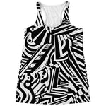 Abstract Dazzle Pattern Print Women's Racerback Tank Top