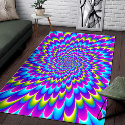 Abstract Dizzy Moving Optical Illusion Area Rug GearFrost