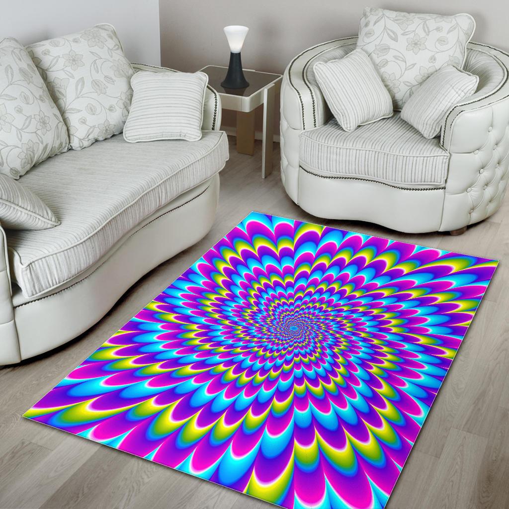 Abstract Dizzy Moving Optical Illusion Area Rug GearFrost
