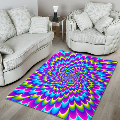 Abstract Dizzy Moving Optical Illusion Area Rug GearFrost