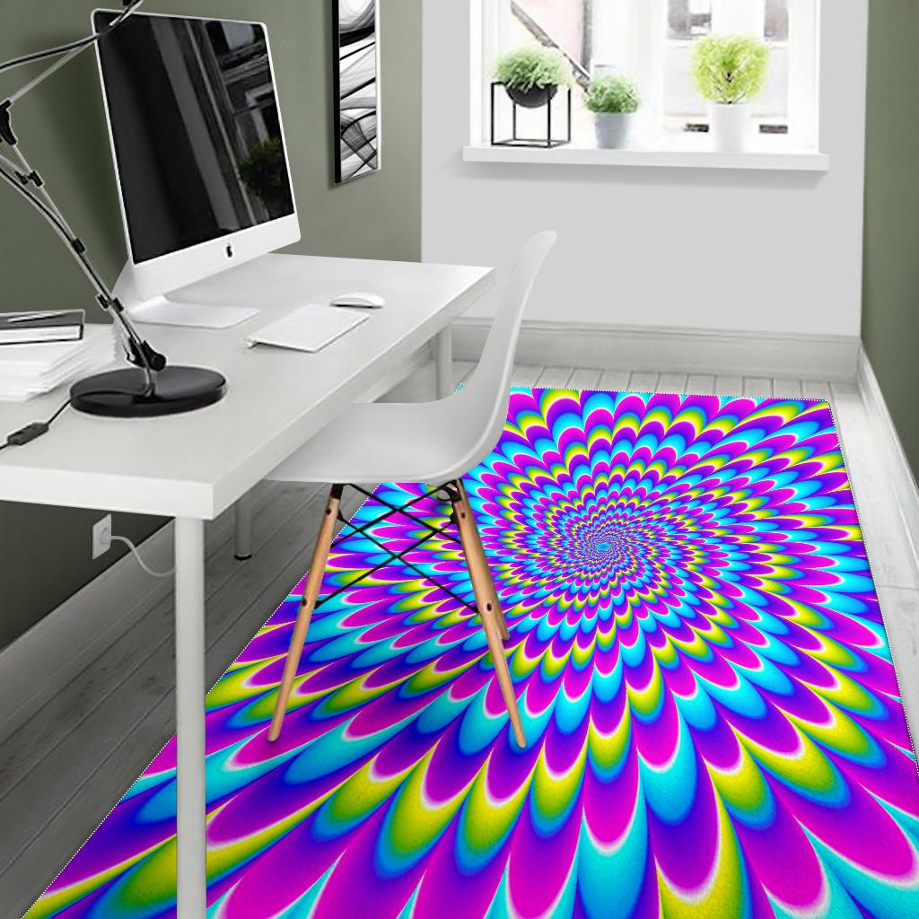 Abstract Dizzy Moving Optical Illusion Area Rug GearFrost