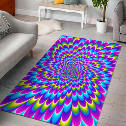 Abstract Dizzy Moving Optical Illusion Area Rug GearFrost
