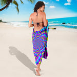 Abstract Dizzy Moving Optical Illusion Beach Sarong Wrap