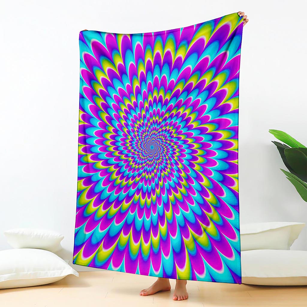 Abstract Dizzy Moving Optical Illusion Blanket