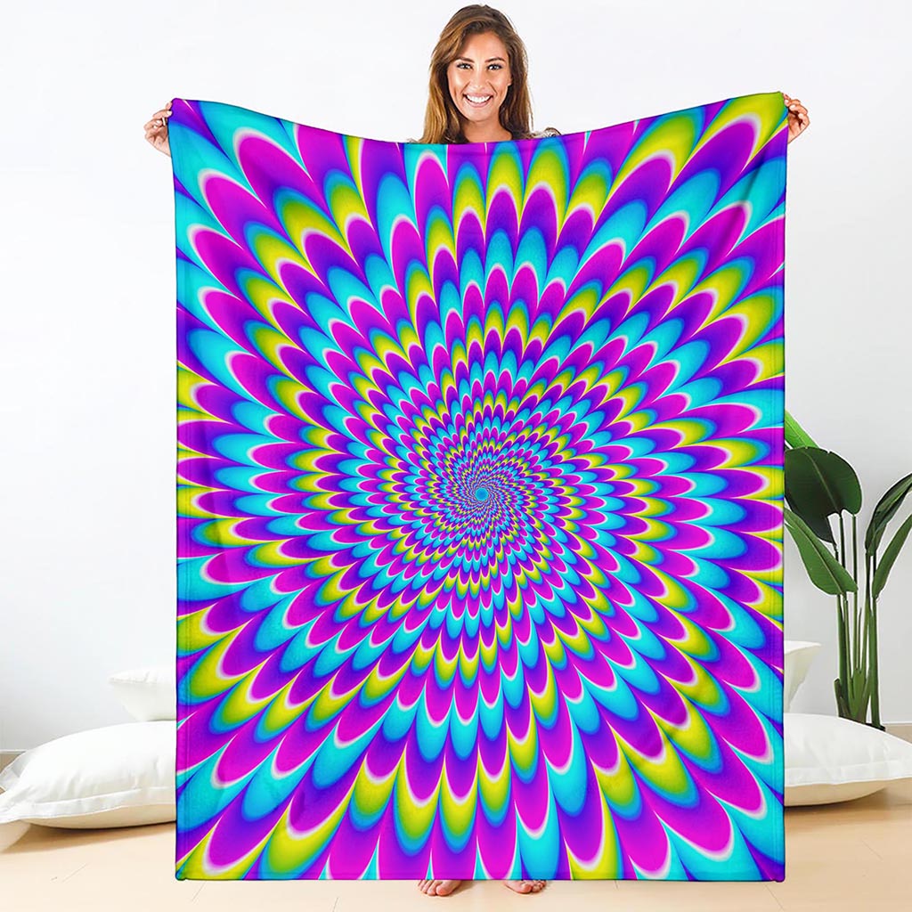 Abstract Dizzy Moving Optical Illusion Blanket