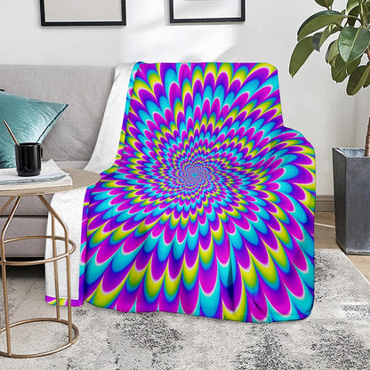 Abstract Dizzy Moving Optical Illusion Blanket