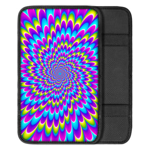 Abstract Dizzy Moving Optical Illusion Car Center Console Cover